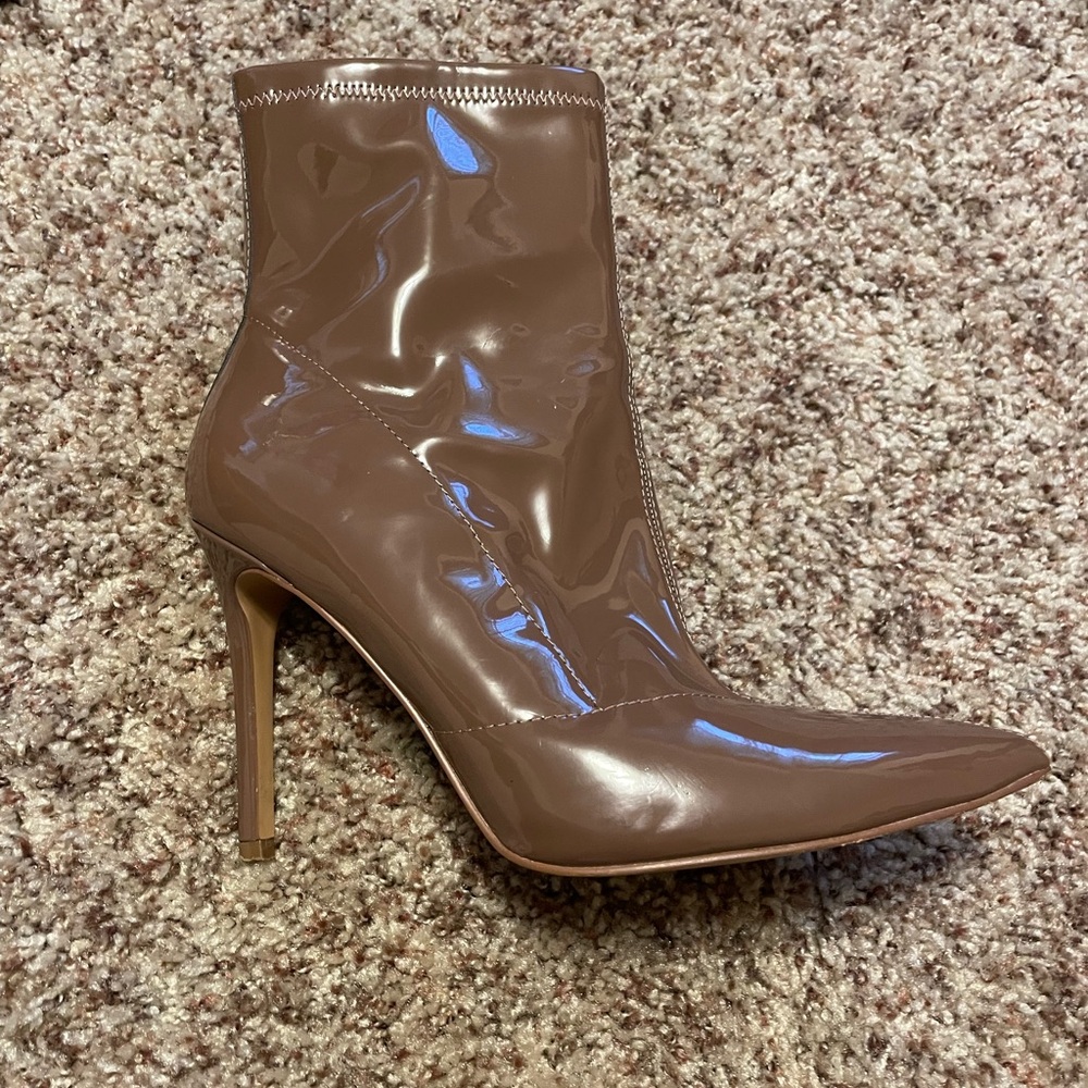 Mix No. 6 Tan Heeled Boots with Stiletto Heel